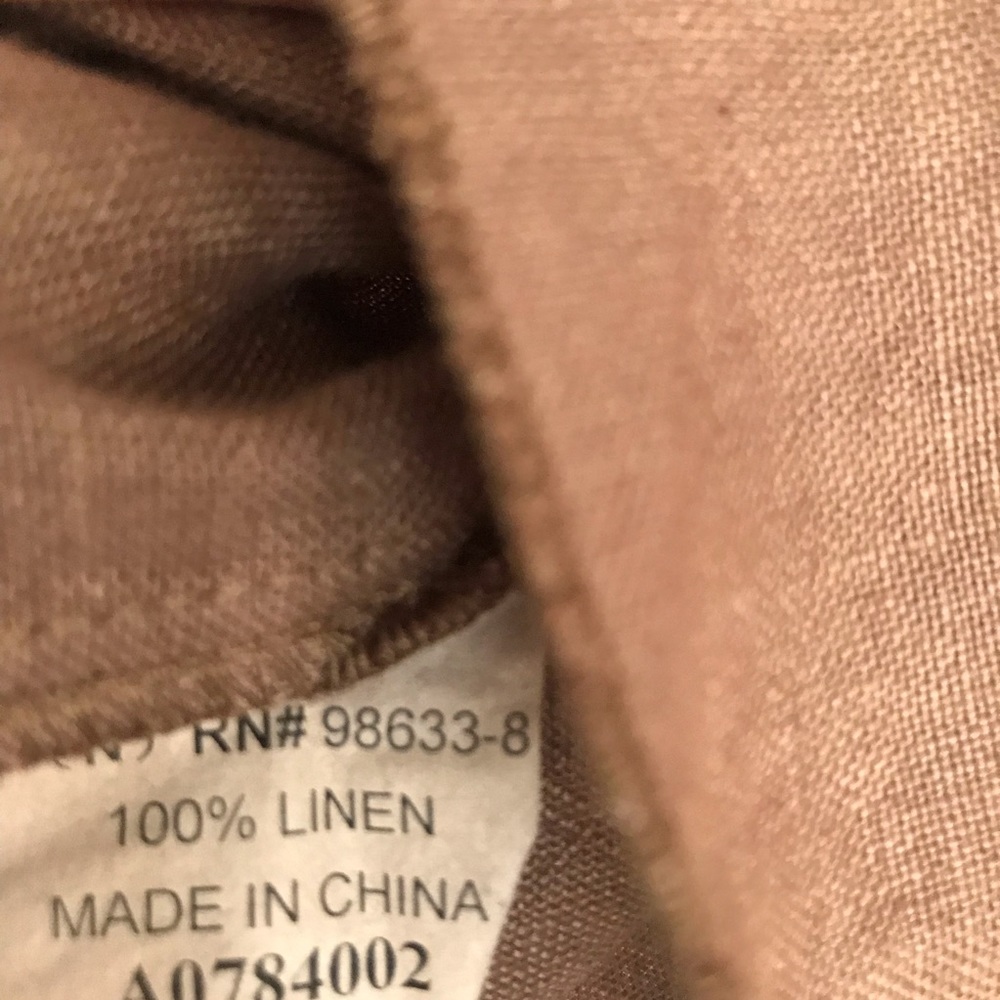 Kleen Linen Light Brown Crop Velvet Flower Top M - Picture 5 of 5